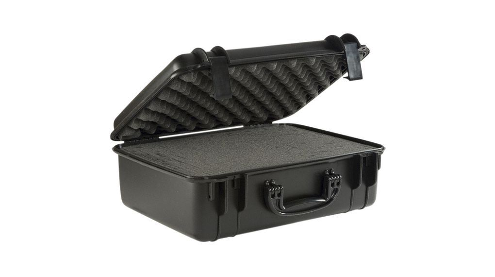 Beschermkoffer met inzetstuk van schuim, IP67, 22.7kg, 308x378x175mm, Polypropyleen (PP), Zwart