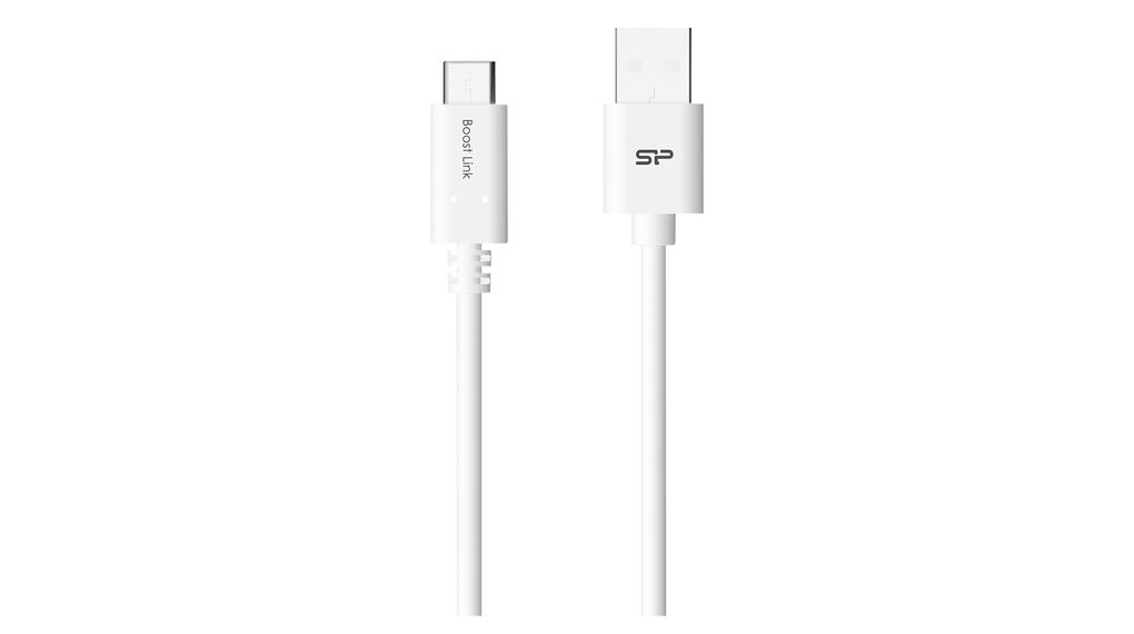 Cable USB-A Plug - USB-C Plug 1m USB 2.0 White
