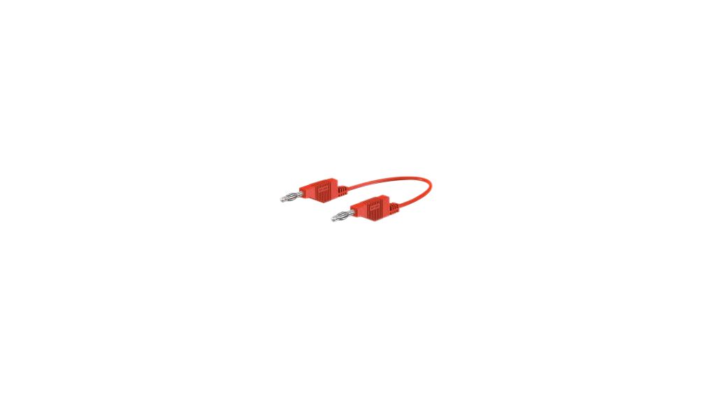 Test Lead, Nickel-Plated, 500mm, Red
