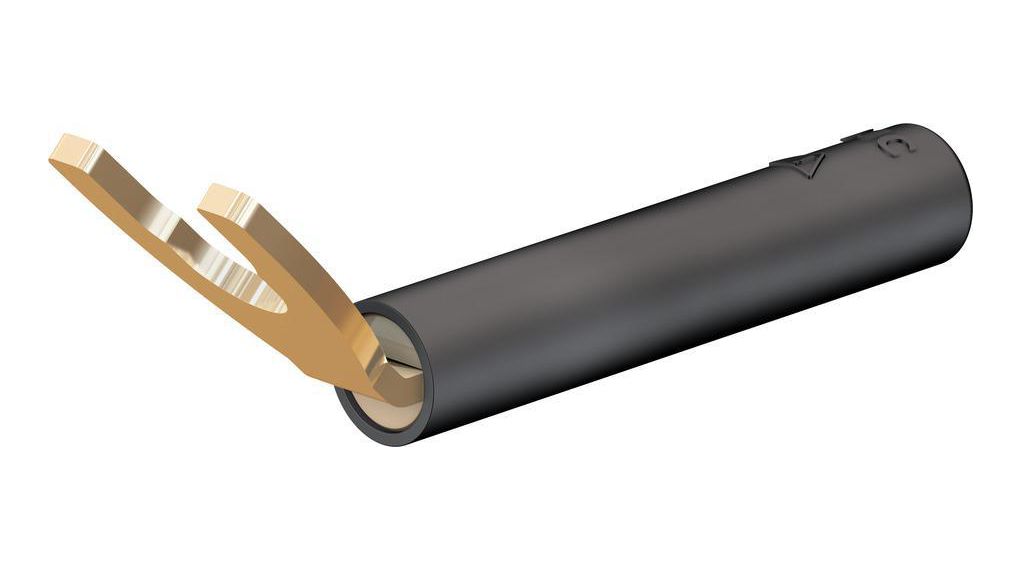 Cable Lug Adapter ø4mm Black 20A 1kV Gold-Plated