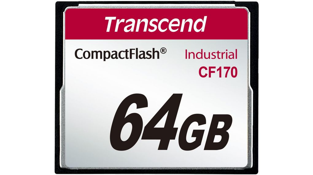 Paměťová karta, CompactFlash (CF), 64GB, 87MB/s, 68MB/s, Černý