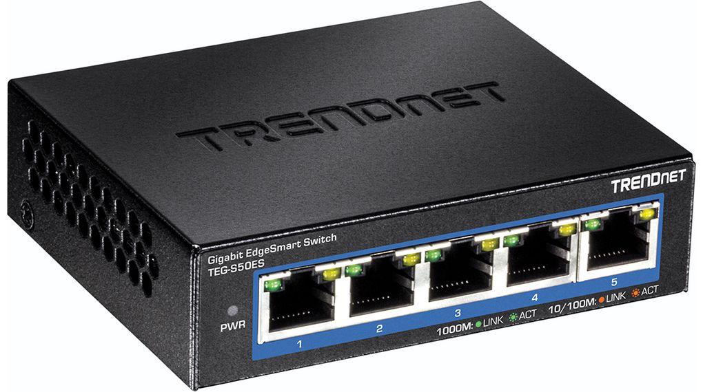 Ethernet Switch, RJ45 Ports 5, 1Gbps, Managed