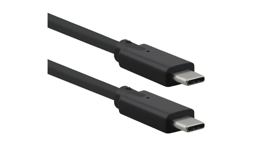 Cable, USB-C Plug - USB-C Plug, 1.5m, USB 3.2, Black