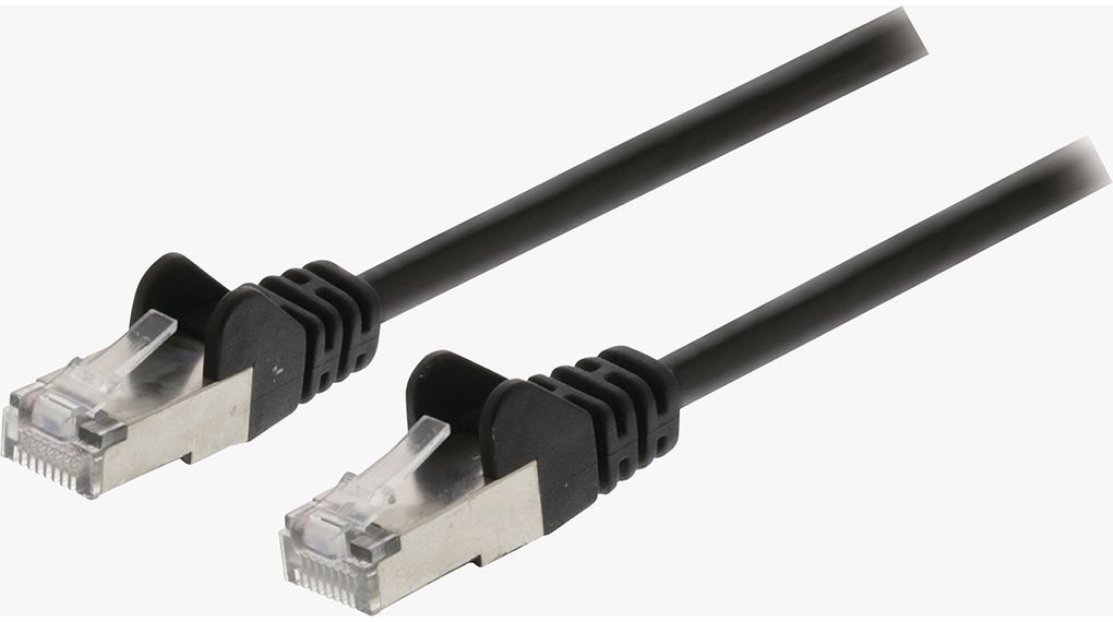 Patch Cable, RJ45 Plug - RJ45 Plug, CAT5e, S/UTP, 500mm, Black