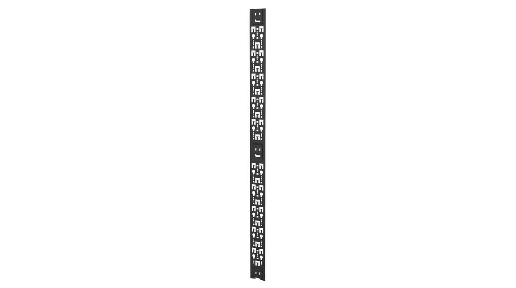 Kaapelijärjestäjän kiinnike, 2 osaa, 101 mm x 1.86 m, Metalli, Musta