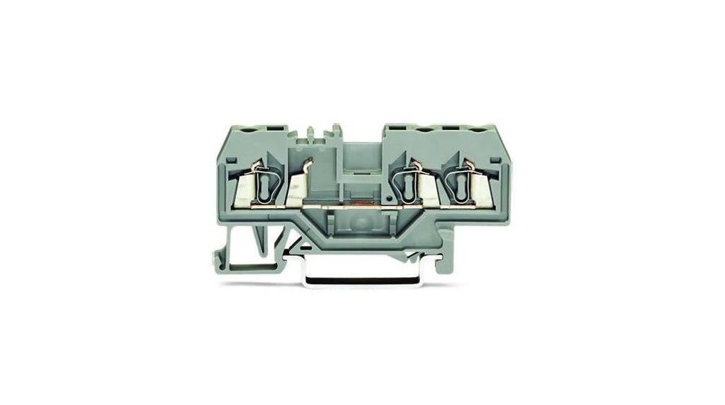 Wago 280 Series Grey Feed Through Terminal Block, 2.5mm², Single-Level, Cage Clamp Termination