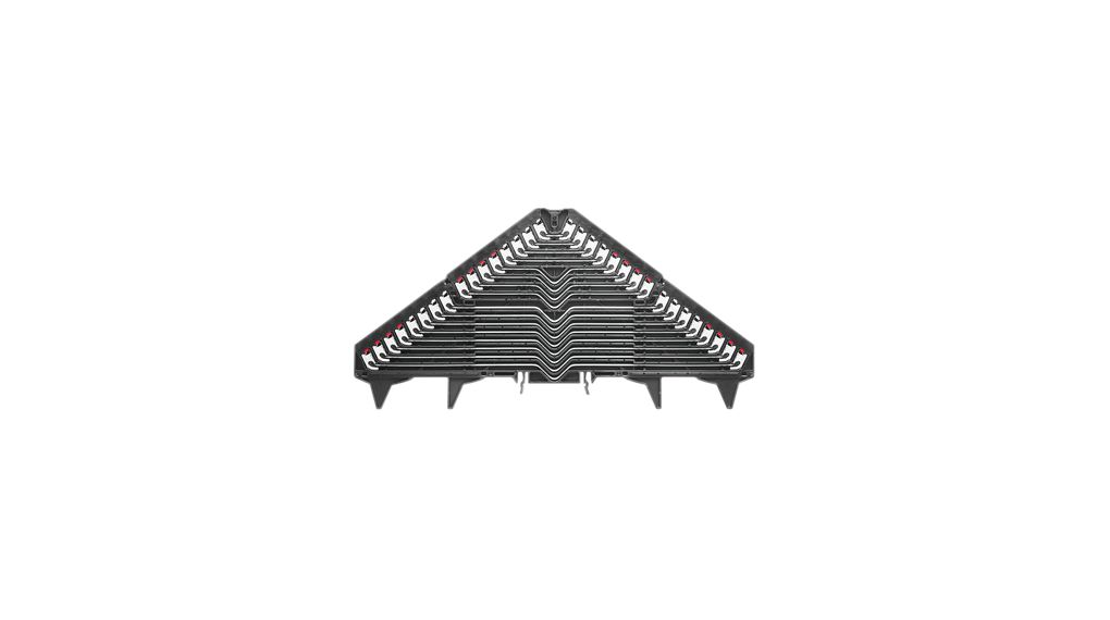 Borne de distributeur de potentiel, Enfichable, 64 Pôles, 250V, 6A, 1.5mm², Noir