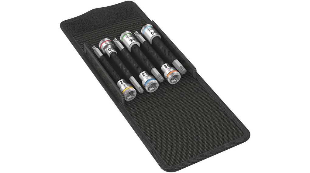 Set van ratelbitsockets, 3/8", Torx, 6pcs