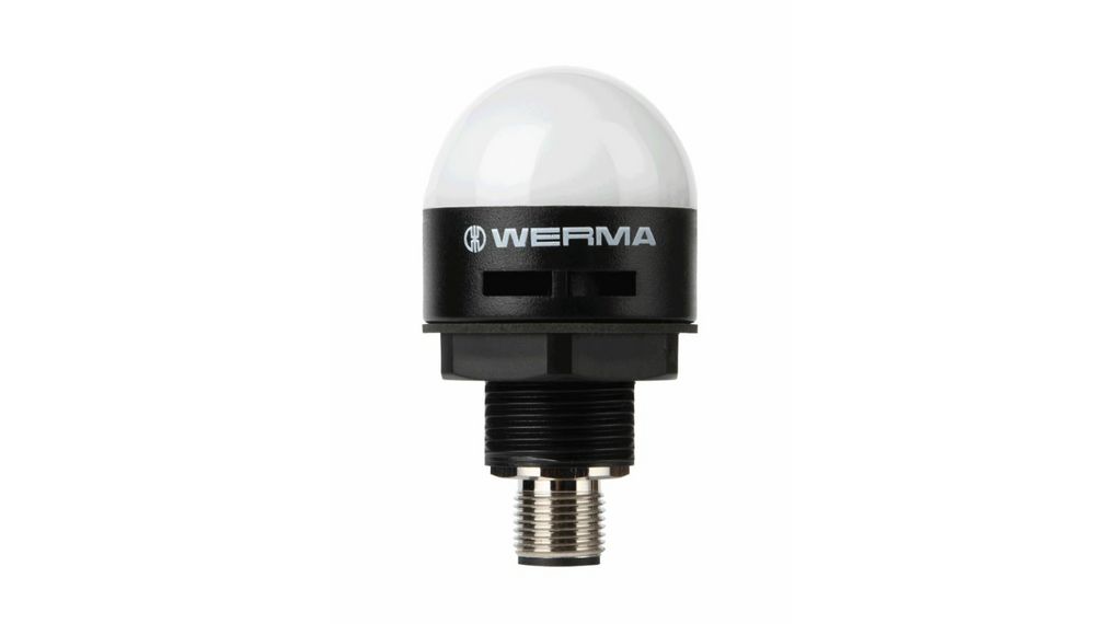 Segnalatore a LED con luce fissa, sirena continua e cicalino DC 24V 45mA MC35 IP69K Plug, M12, 5-Pole Rosso / Verde / Giallo