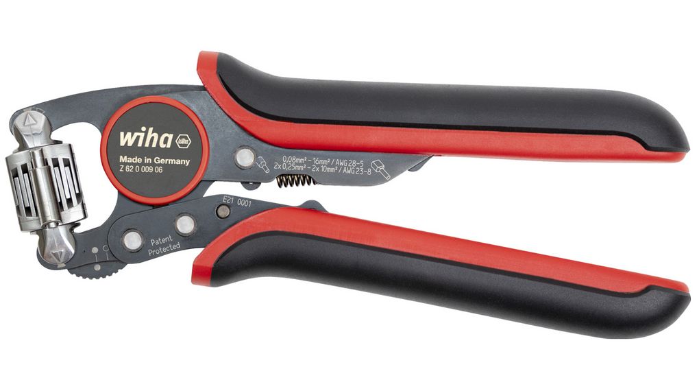 Automatic Crimping Pliers for Wire-End Sleeves, 0.08 ... 16mm², 193mm