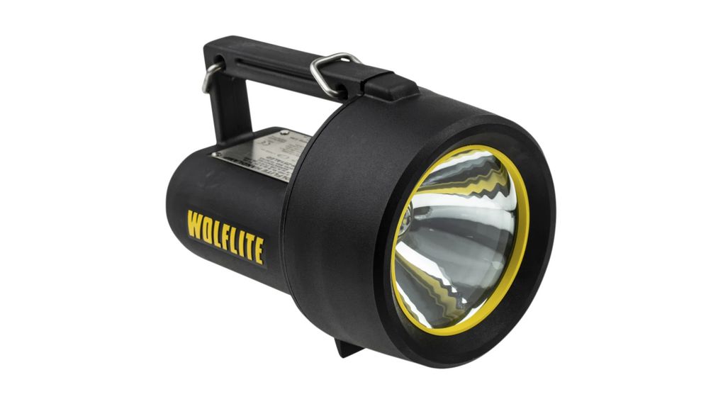 Hand Torch, LED, Rechargeable, 210lm, 5m, IP66, Black / Yellow