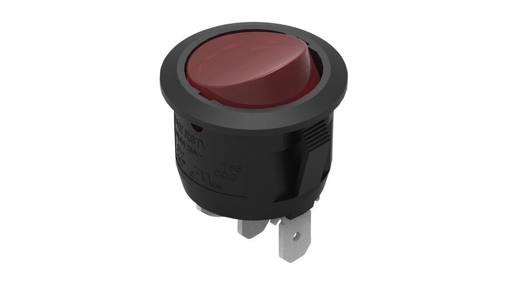 Rocker Switch, 28V, 10 A, NC, 250V, ON-OFF, IP40, Amber