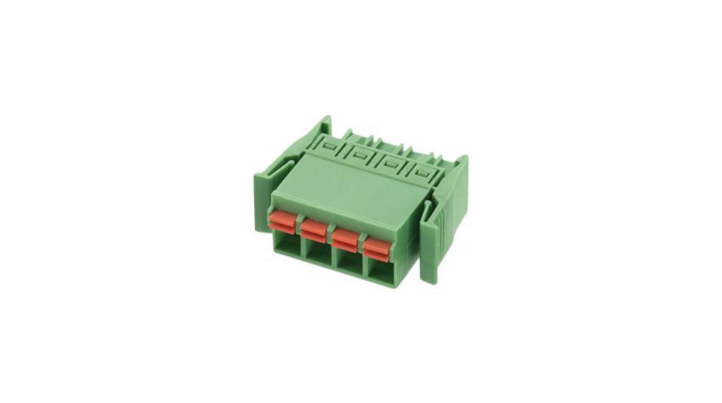 Terminal Block PCB Header with Plastic Latches, Straight, 5.08mm Pitch, 10 Poles