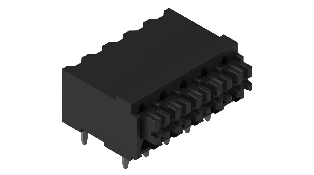 PCB Terminal Block, THT, 3.5mm Pitch, Right Angle, Push-In, 5 Poles