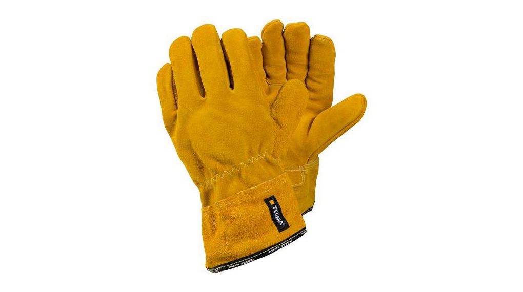 Tegera TEGERA Yellow Leather Heat Resistant Work Gloves, Size 10, 6 ST