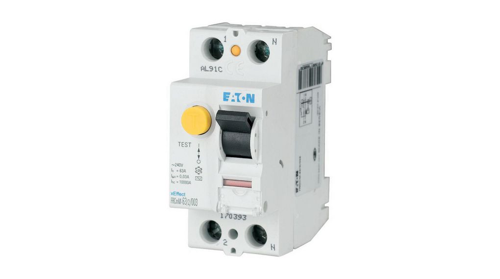 Eaton xEffect - FRCmM RCCB, 25A, 2 Pole, 30mA, Type A, 110V