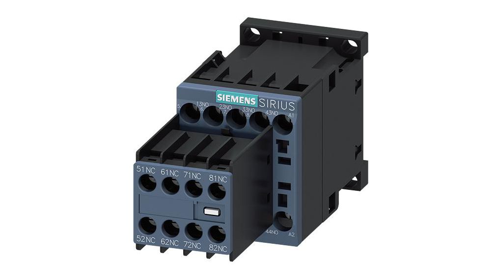 Siemens 3RH2 Contactor Relay 4NC + 4NO, 10 A Contact Rating, 110 V ac, SIRIUS