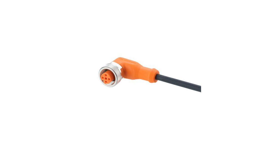 ifm electronic Female 1 way M12 to Unterminated Sensor Actuator Cable, 6 m Conductors, 6m, IP65 / IP67 / IP68 / IP69K, Black