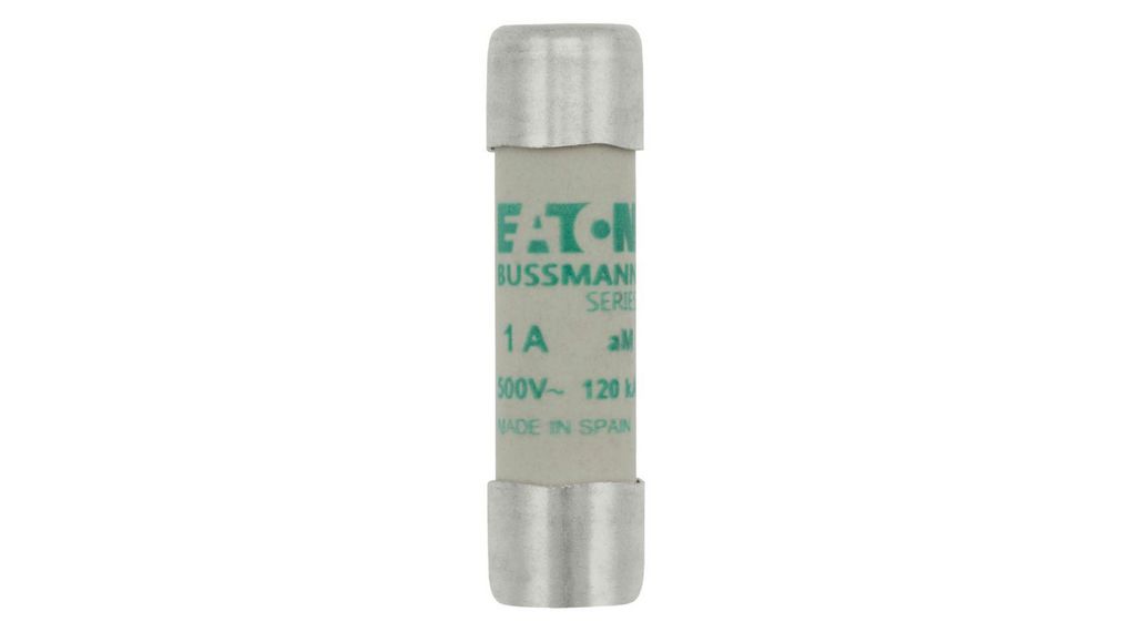 Eaton 1A Slow-Blow Cartridge Fuse, 10 x 38mm, Pack of 10 pieces