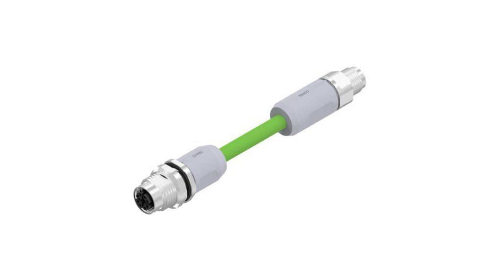 Circular Connector, 8 Contacts, Panel, M12 Connector, Plug, Male, IP67, 43 Series, Prise, 8 Contacts, 0.5A, 48V, IP67