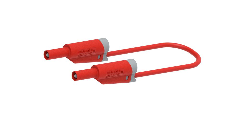 Banana Plug36A, 1000 V, Red, 25 cm Lead Length 36A 250mm