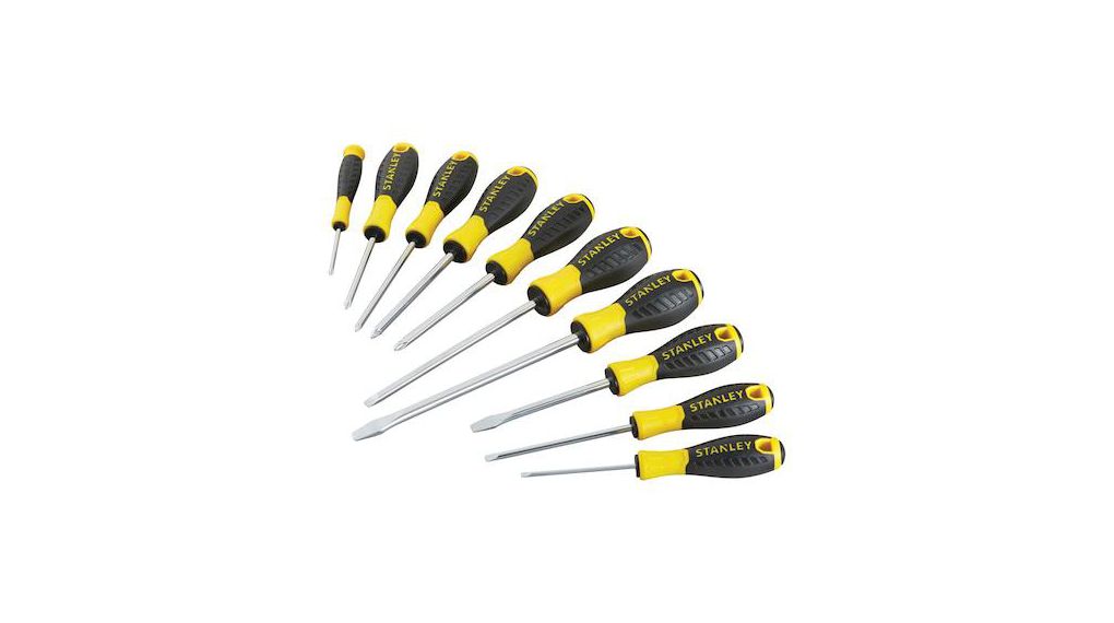 Stanley Phillips; Pozidriv; Slotted Screwdriver Set, 10-Piece