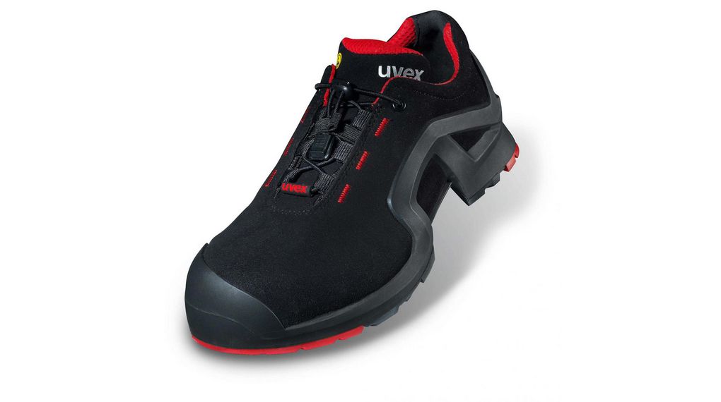 Uvex 1 Unisex Black, Red Composite Safety Trainer, UK 9, EU 43