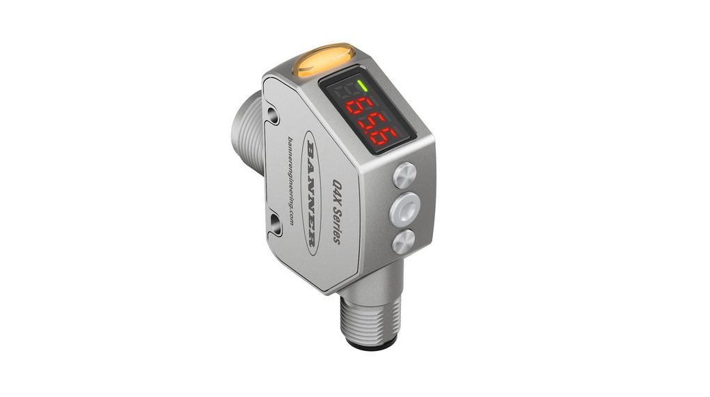 Banner Distance Photoelectric Sensor, Block Sensor, 25 mm → 300 mm Detection Range