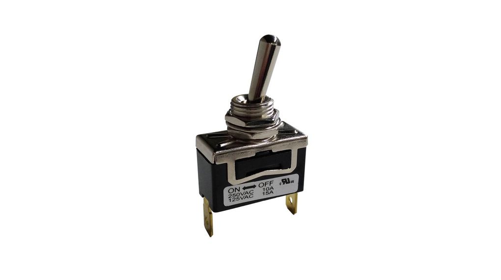 Toggle Switch, PCB Mount, On-Off, SPST, Solder Terminal