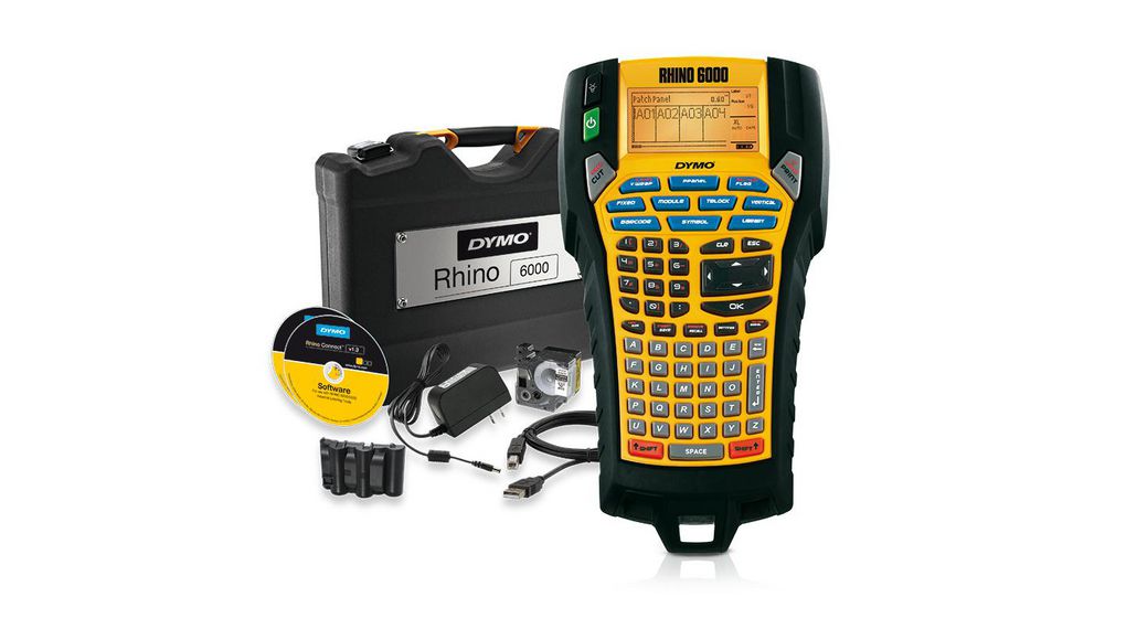 Dymo DYMO RHINO 6000 Handheld Label Printer Kit, 24mm Max Label Width, UK