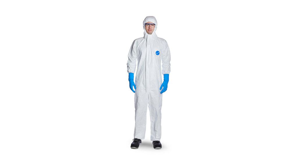 DuPont Coverall, EN 1073-2, EN 1149-5, EN 14126, EU 2016/425, XL, XL, Tyvek, White
