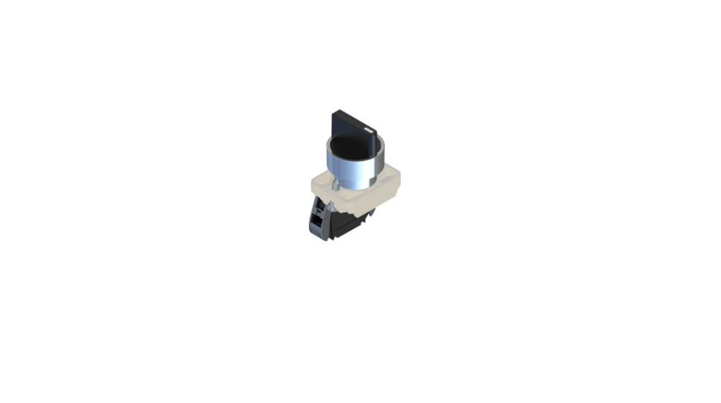 Short Lever Selector Switch - (1NO) 22.5mm Cutout Diameter 2 Positions
