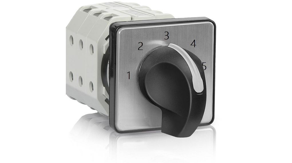 SP 5 Position 30° Multi Step Cam Switch, 500V ac, 16A, Knob Actuator