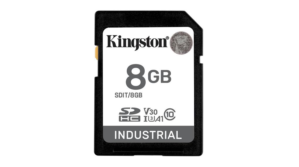 Kingston 8 GB Industrial SD SD Card, UHS-I Speed Class U3, SD