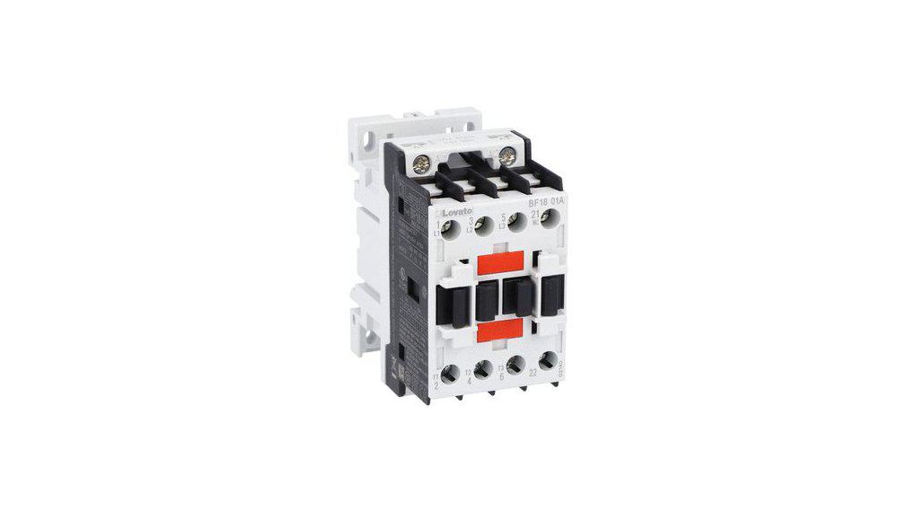 Lovato BF18 Contactor, 230 V ac Coil, 3-Pole, 18 A, 36 kW, 1NC, 690 V 1NC 230V