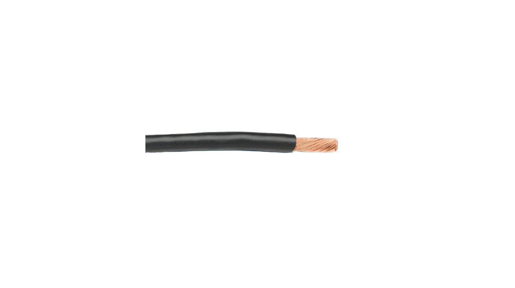 Hook Up Wire Silicone Rubber Tinned Copper Black 305m