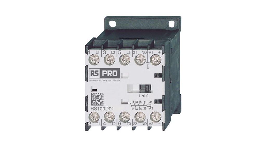 Contactor, 230 V ac Coil, 3-Pole, 12 A, 5.5 kW, 3 → 400 V