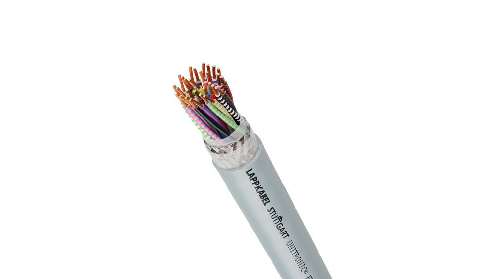 Data Cable, 6 Pairs, 0.14 mm², 100 m Polyurethane (PU)x2x0.14mm² Cuivre nu Gris