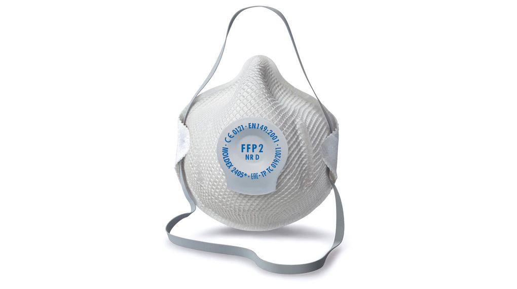 Moldex Moldex 2405 Classic Series Disposable Respirator for General Purpose Protection, FFP2, Valved, Moulded 20 per, Pack of 20 pieces