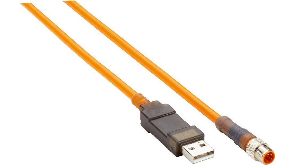SICK Straight Male 4 way M8 to Straight Male USB A Connector & Cable, 10m Ledare