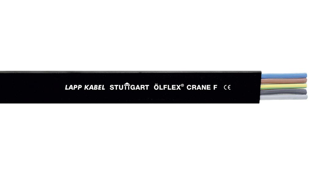 Lapp ÖLFLEX Flat 2.5 mm² 4 Core Power Cable, Black Rubber, 50m