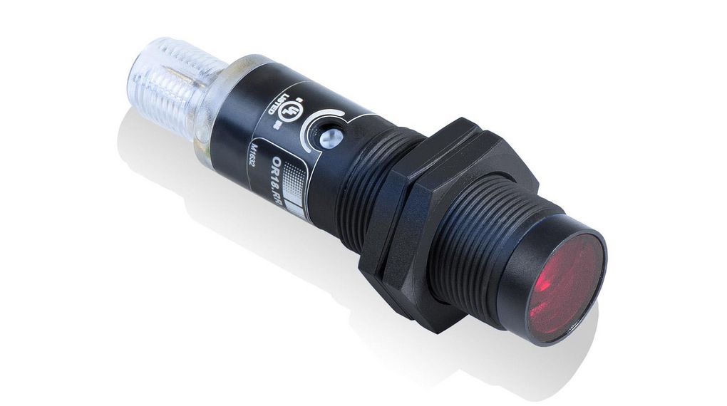 Baumer Retroreflective Photoelectric Sensor, Barrel Sensor, 4.5 m Detection Range