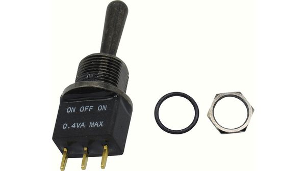 Miniature Toggle Switch ON-OFF-ON 400 mA IP67