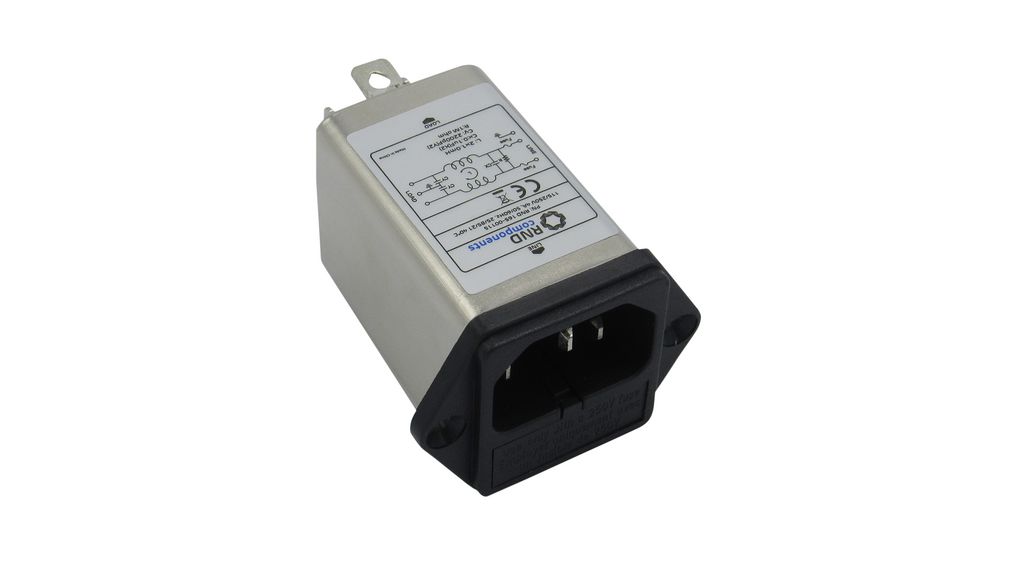 Strøminngang med filter C14 4A 250VAC