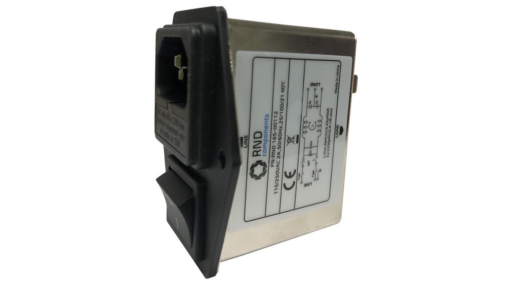 Gerätestecker mit Filter C14 2A 250VAC