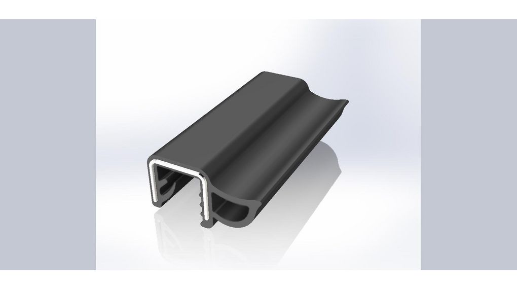 Black Nitrile Rubber Edge Protection, 20m, 20m