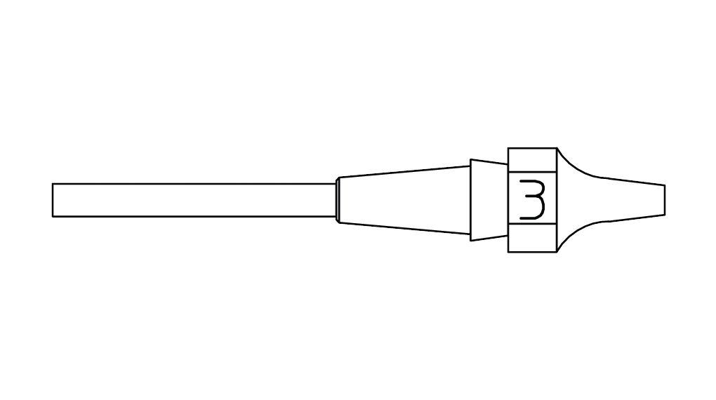 Kiforrasztópáka-hegy XDS Kiforrasztó fúvóka 10.5mm 2.3mm