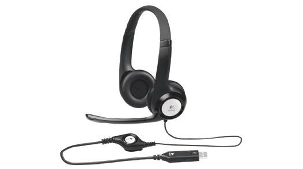 Headset, H390, Stereo, On-Ear, 20kHz, USB, Black