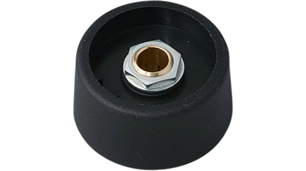 Drehknopf ohne Aussparung 31mm Schwarz Kunststoff Ohne Markierungslinie Drehpotentiometer