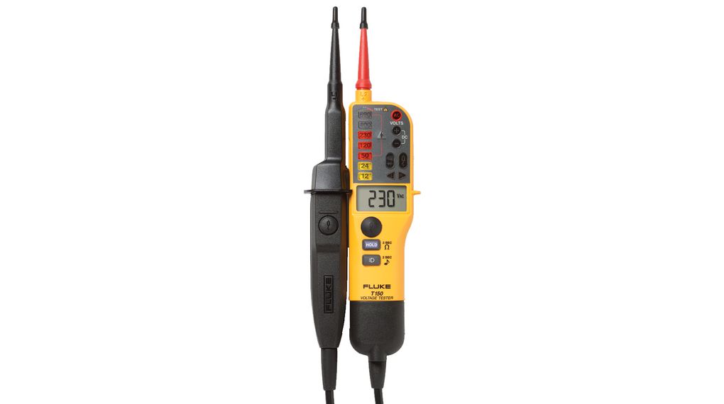 Voltage and Continuity Tester, IP64, LCD, Visual / Audible